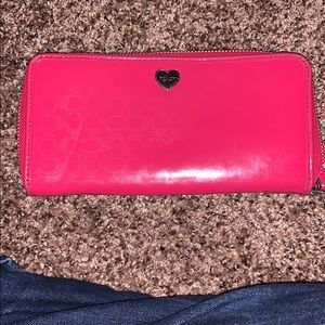 Like new pink coach wallet